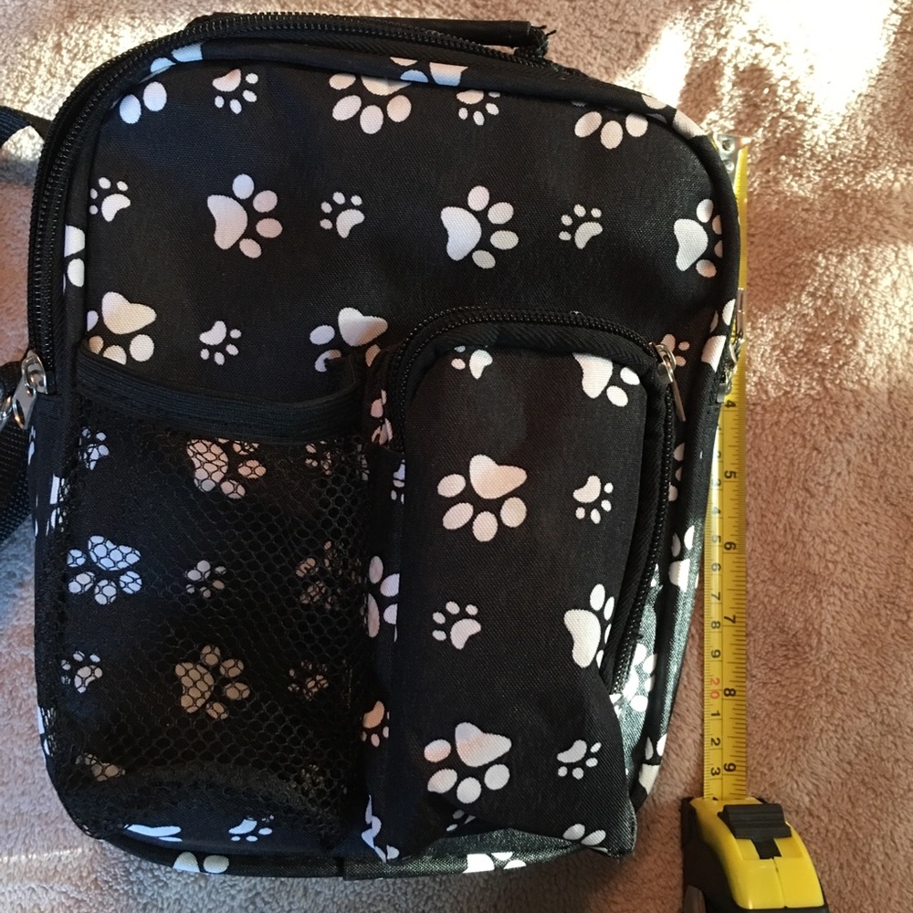 Cute compact dog paw print bag